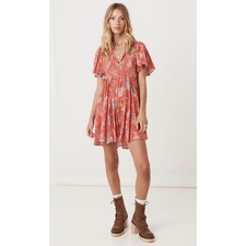 Spell & The Gypsy Collective M Floral Meadowland Flutter mini dress