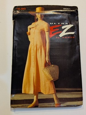 Vogue 8681 Misses Dress Pattern Size 20-22-24 1990s Ultra EZ