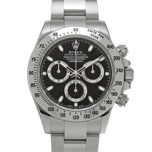 Rolex Cosmograph Daytona 116520 40mm Stainless Steel Black Wri...