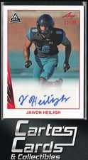 Jaivon Heiligh 2021 Leaf Memories BA-JH3 1990 Base Autographs Spectrum Red 12/25