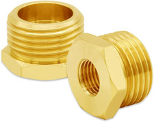2pcs Garden Hose Fittings 14 Npt Female X 34 Ght Male Thread Brass Water Hos