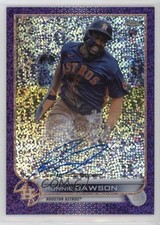 2022 Topps Chrome Rookie Purple Speckle Refractor 109/299 Ronnie Dawson Auto 7jo