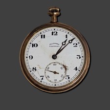 1920s Illinois Model 8 Slim Gold Tone Pocket Watch Non Running