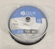 20 pack Hp CD-R 52 x 700MB 80 minute CD’s blank sealed