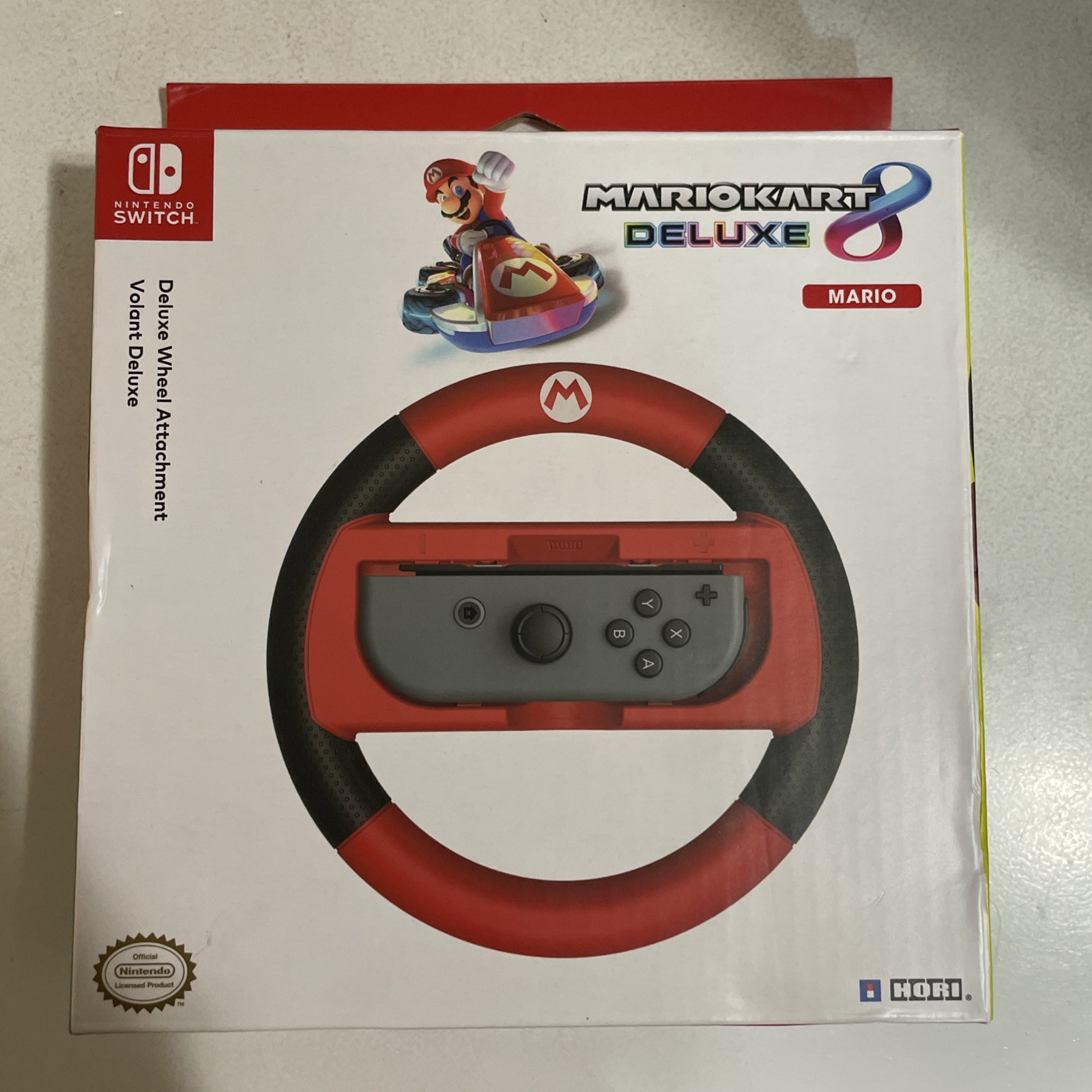 HORI Nintendo Switch Deluxe Wheel Attachment for Joy-Con Mario Kart 8 Deluxe Red