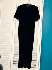 Vintage J Stevens By Carol Escritor Women Blue & Maroon Velvet Dresses Size 10 