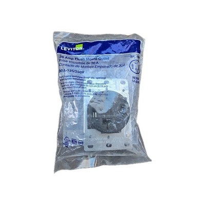 Leviton 30Amp Flush Mount Outlet 3P, 4W Nema 14-30R