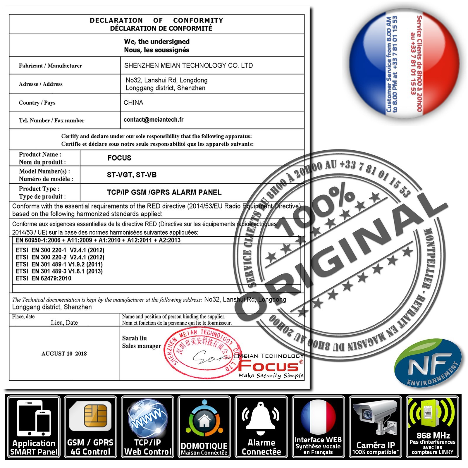 Améliorer gain réception réseau GSM et stabiliser la surveillance du logement connecté local