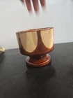 Vintage Haeger Pottery Brown and Tan Retro Textured Pedestal Planter 5"
