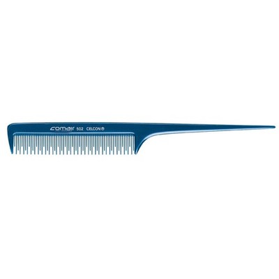 Comair 7000354 Stielkamm 502 mit Toupierzahnung ProfiLine, blau