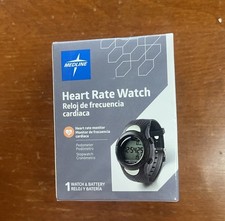 Medline Heart Rate Monitor Pedometer Gray Digital Watch With Battery MDSP3044