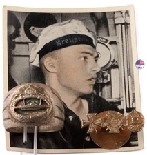 German empire U-boat Ring WW1 Iron Cross pin WWI Germany Imperial navy Marine