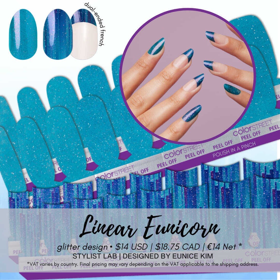 Color Street ~ LINEAR EUNICORN ~ French! Stylist Lab Collection Free ...