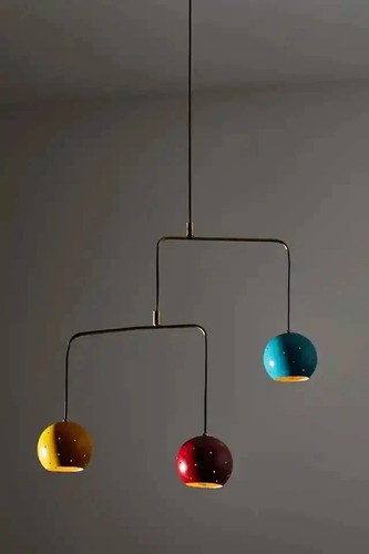 "1950s Brass Sputnik Urchin Chandelier – Italian Mid-Century Stilnovo Kalmar Sty - Picture 3 of 7