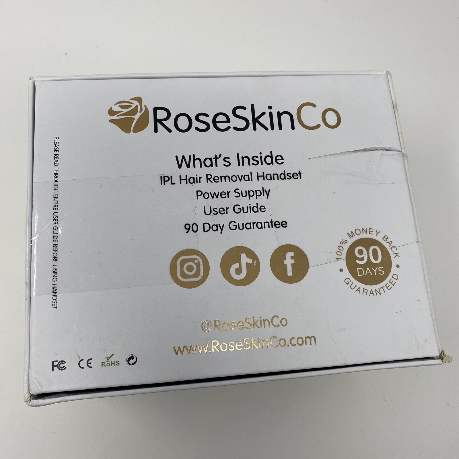 RoseSkinCo Rose Skin Co OG IPL Hair Removal Handset White CLEAN