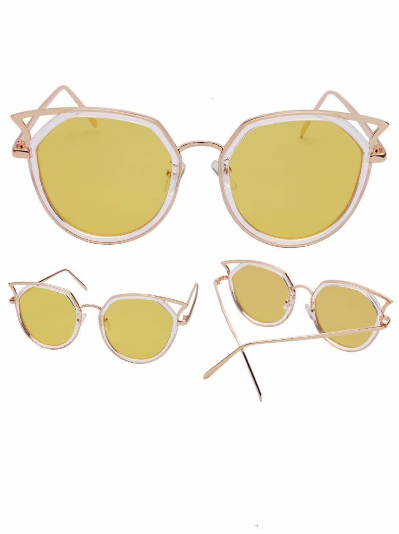 Zavota Retro Cat Eye Polarized Sunglasses UV400 Colorful Stylish Shades-image