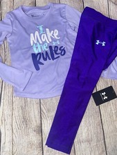 Under Armour 4 5 6 6x I Make the Rules Long Sleeve Outfit Set NEW