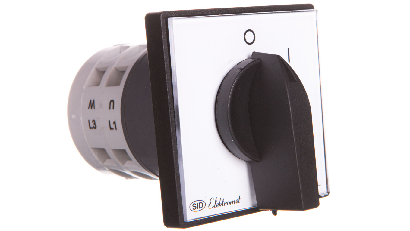 Cam switch 0-1 3P 25A IP65 Bend E25-12 with plate 952501 /T2UK