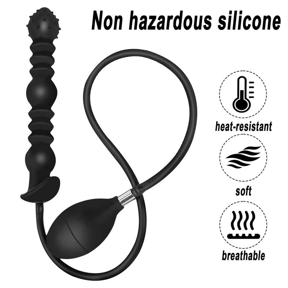 Dilatador anal inflable para hombres dilatador ano glúteos consolador masturbador femenino Foto 4 de 4