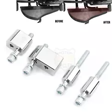 Chrome Driver Floorboards 1 1/4" Extenders Relocation Bracket For Harley Touring