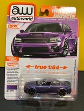 1/64 AUTO WORLD 2021 DODGE CHARGER R/T SCAT PACK PLUM CRAZY PURPLE
