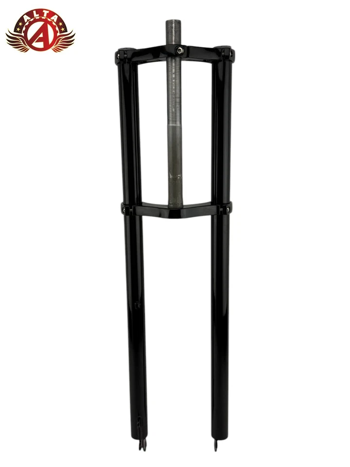 ALTA Triple Tree Fat Bicycle Fork, 1" (25.4mm) Aluminum Crown Disk Brake BLACK. - Image 2 of 4