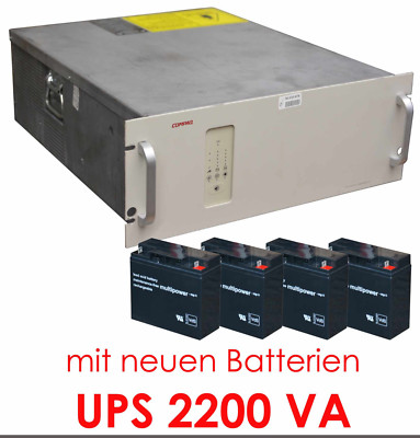 2200 VA 48cm 19'' UPS USV COMPAQ DELTEC FÜR SERVERSCHRANK MIT NEUEN AKKUS #61