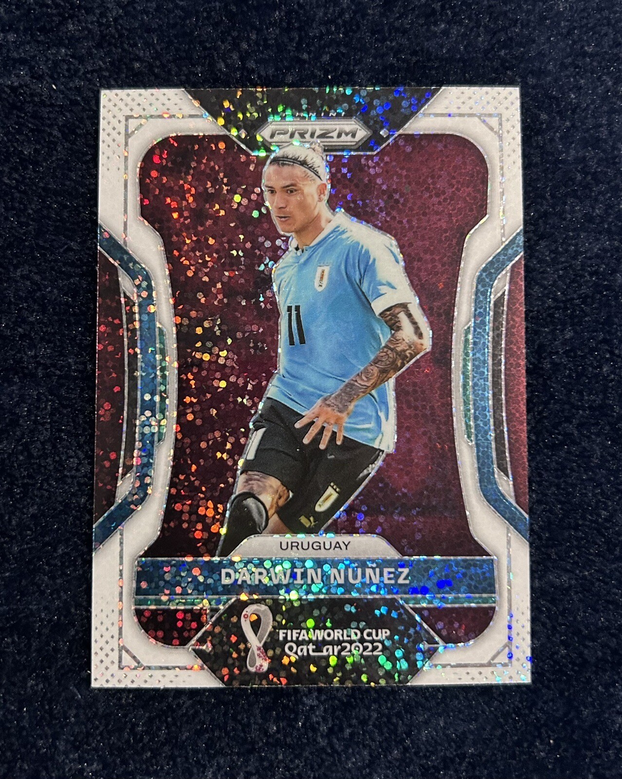 2022 Panini Prizm World Cup Qatar Darwin Nunez White Sparkle Prizm SSP