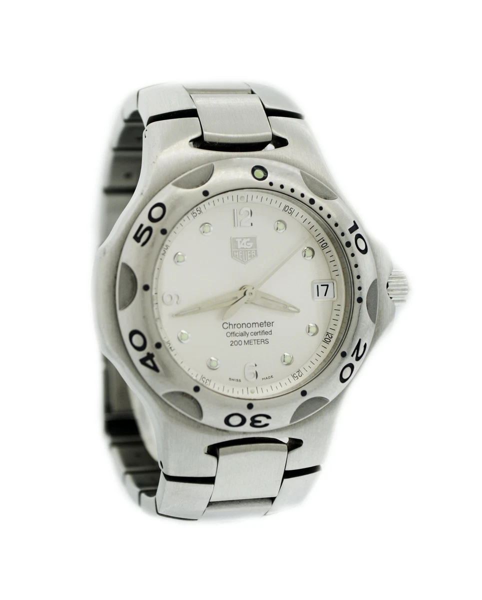 Vintage Tag Heuer Kirium 40mm Stainless Steel White Dial Automatic Watch WL5110