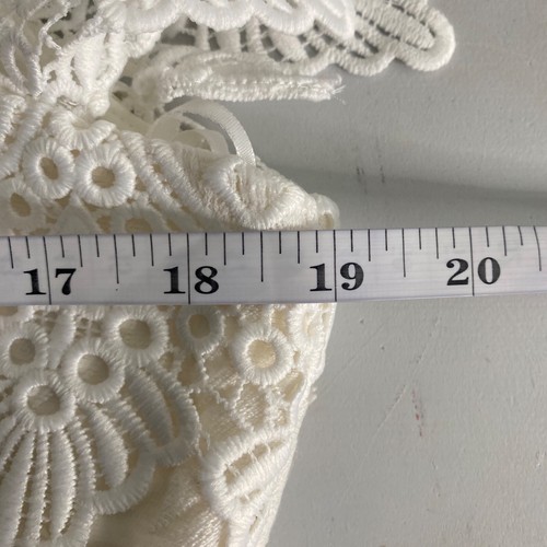Antonio Melani Dress Women Size 10 White Cream Lace A-Line Short Sleeveless - Picture 11 of 12