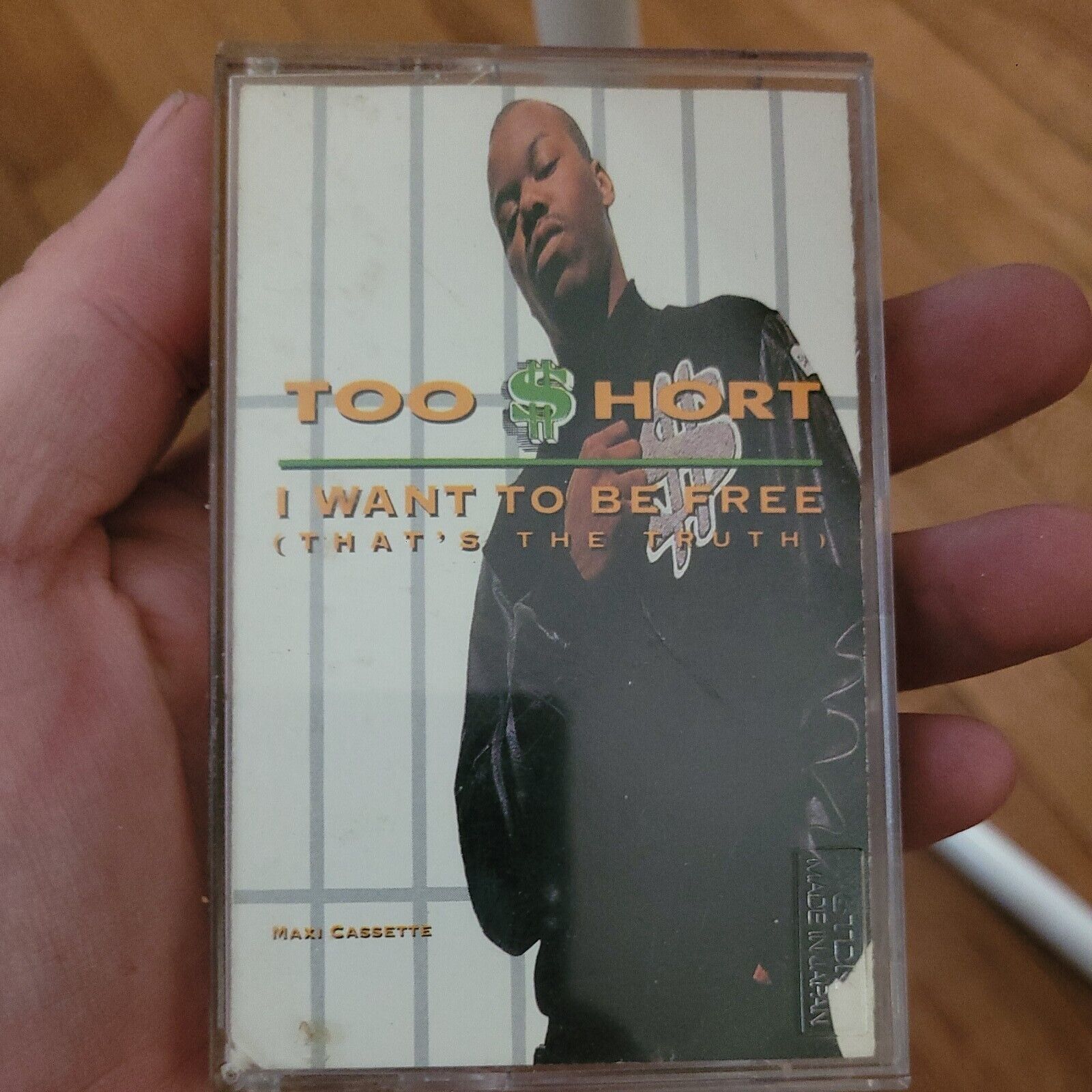 Too Short Jive Label 1992 Co Hip Hop $HORT Cassette Single I Want To Be Free