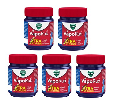 Vicks VapoRub Xtra Strong for Cough Cold and Headache 50 ml - Pack of 5