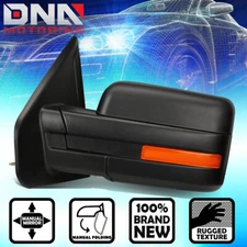 FOR 2004-2014 FORD F150 MANUAL ADJUSTMENT LEFT DRIVER LH REAR VIEW SIDE MIRROR