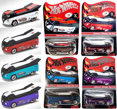 4xHOT WHEELS VW T1 REDLINE DRAG TRUCK PICK UP CHROME RED BLUE PURPLE RLC 2007 #2
