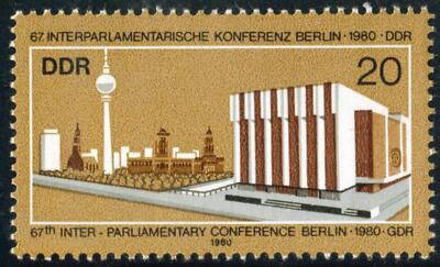 VAR1/S Alemania Oriental  DDR  Nº 2204 1980 67ª Conf. interparlamentaria en Be