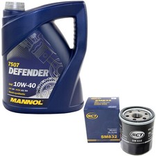 Motoröl Set 10W-40 5 Liter + Ölfilter SM 832 für Dacia Logan II Sandero