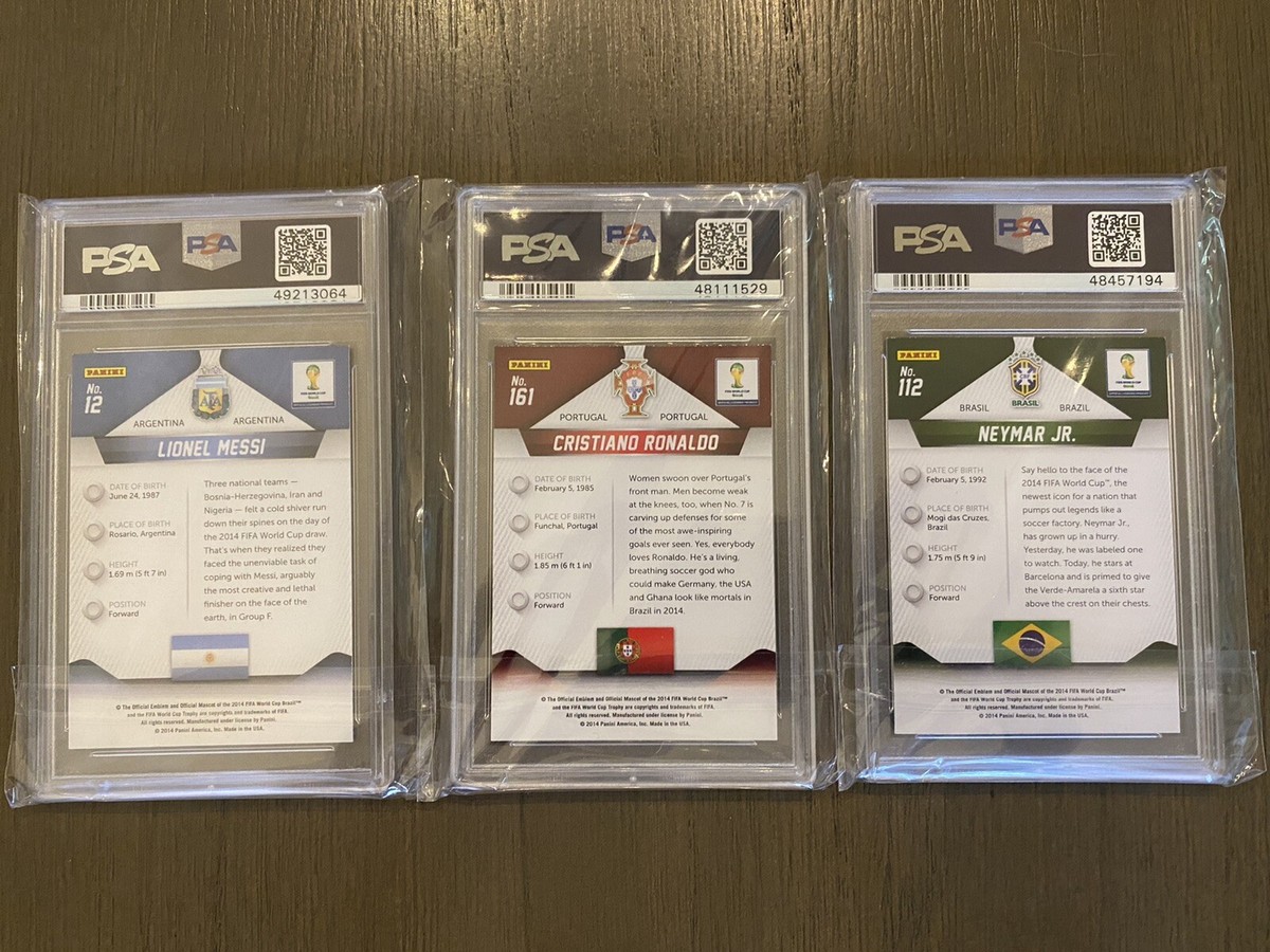 2014 Panini Prizm Messi, Ronaldo, Neymar PSA 9 | eBay