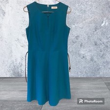Calvin Klein Women's Size 6 Belted Midi Dress in Blue