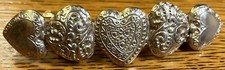 Vintage 4 1/8  Gold Tone Barrette, Retro Costume Jewelry Heart Hair Clip