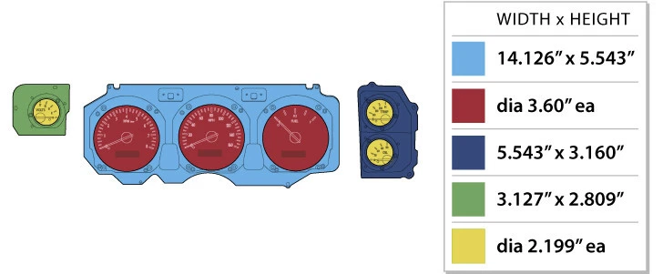 Medidores analógicos Dakota Digital 1970-72 Chevy Chevelle SS El Camino VHX-70C-CVL-C-R Foto 4 de 4