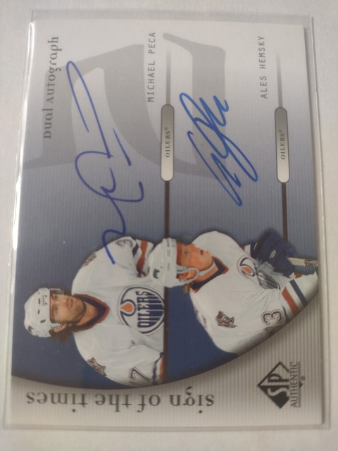 2005-06 SP Authentic Sign of the Times Duals Autograph Ales Hemsky Mike Peca