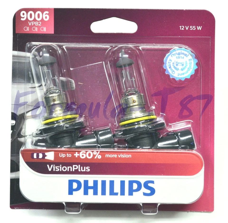 Philips VIsion Plus 60% 9006 55W Two Bulbs Head Light Low Beam Replacement Fit - Image 2 of 4