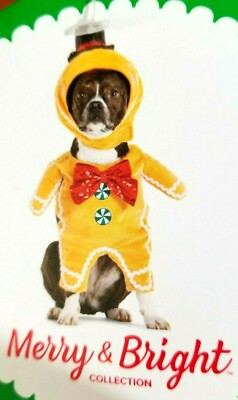Brand NEW Merry & Bright Gingerbread Pet Dog Christmas Xmas Costume Large