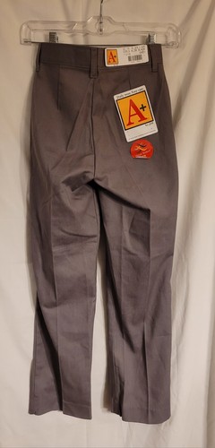 NWT Girls Easy Care A+ School Uniform Pants Grey Size 10 Slim W23 L25 - Picture 3 of 9