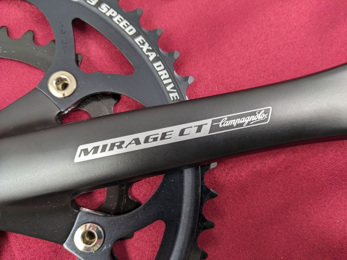 Campagnolo Mirage CT 50/34t Crankset 9 Sp 172.5 Black Campagnolo Mirage CT 50/34t Crankset 9 Sp 172.5 Black