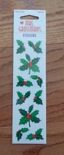 Vintage Mrs Grossman's Holly & Berries Holiday Stickers NEW