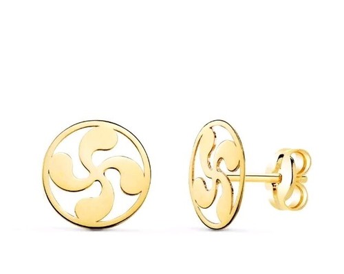 Boucles D'oreilles Créoles En Or 18K (750) - Fleur Avec Zirconias 4mm - Neuf Avec étiquettes MR
