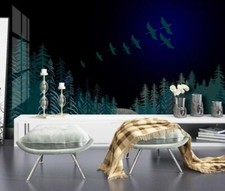 3D Night Forest B79 Wallpaper Wall Mural Removable Self-adhesive Sticker Zoe