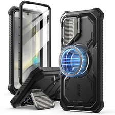 For Samsung Galaxy S25 (2025) i-Blason Armorbox Case with Kickstand Screen Cover