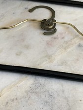 VINTAGE RARE BRASS HANGERS HANDMADE REVERSABLE HOOK STACKABLE SET OF 8